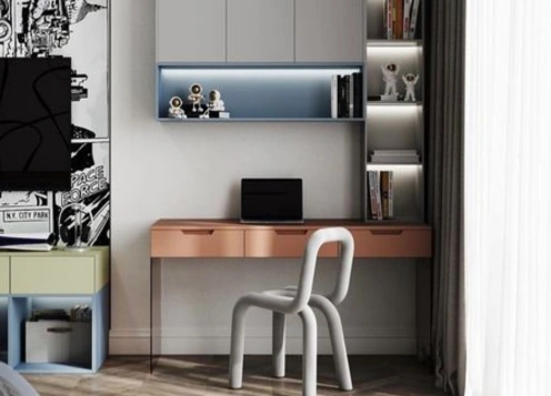Sleek and modern study table ideal for an organized and fashionable workstation in a stylish room